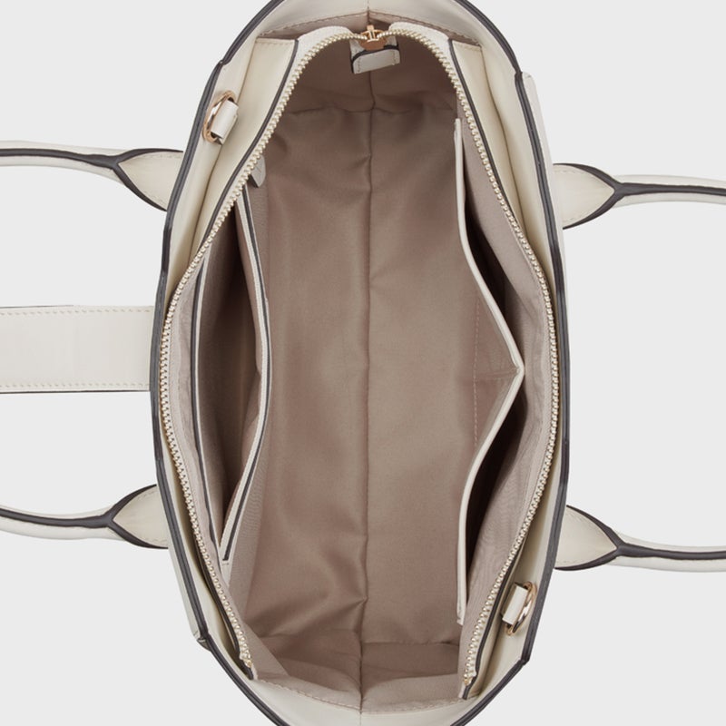 NINE WEST Textured Satchel Bag in Cream for Women - Image 3